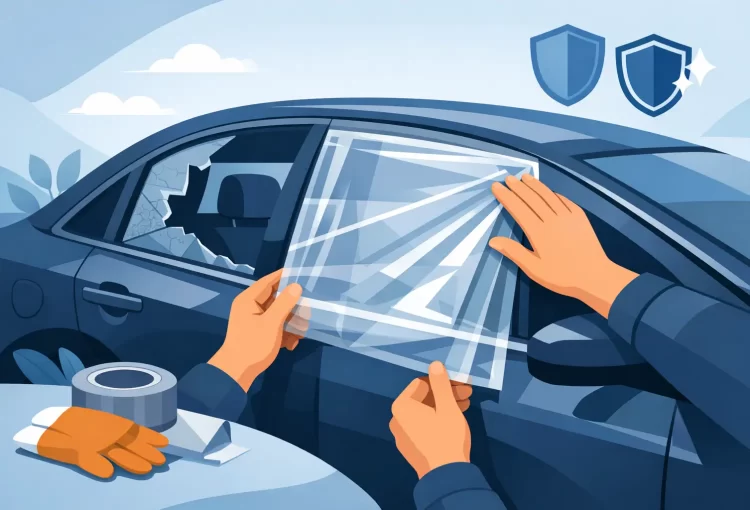 How to Protect a Broken Car Window Safely